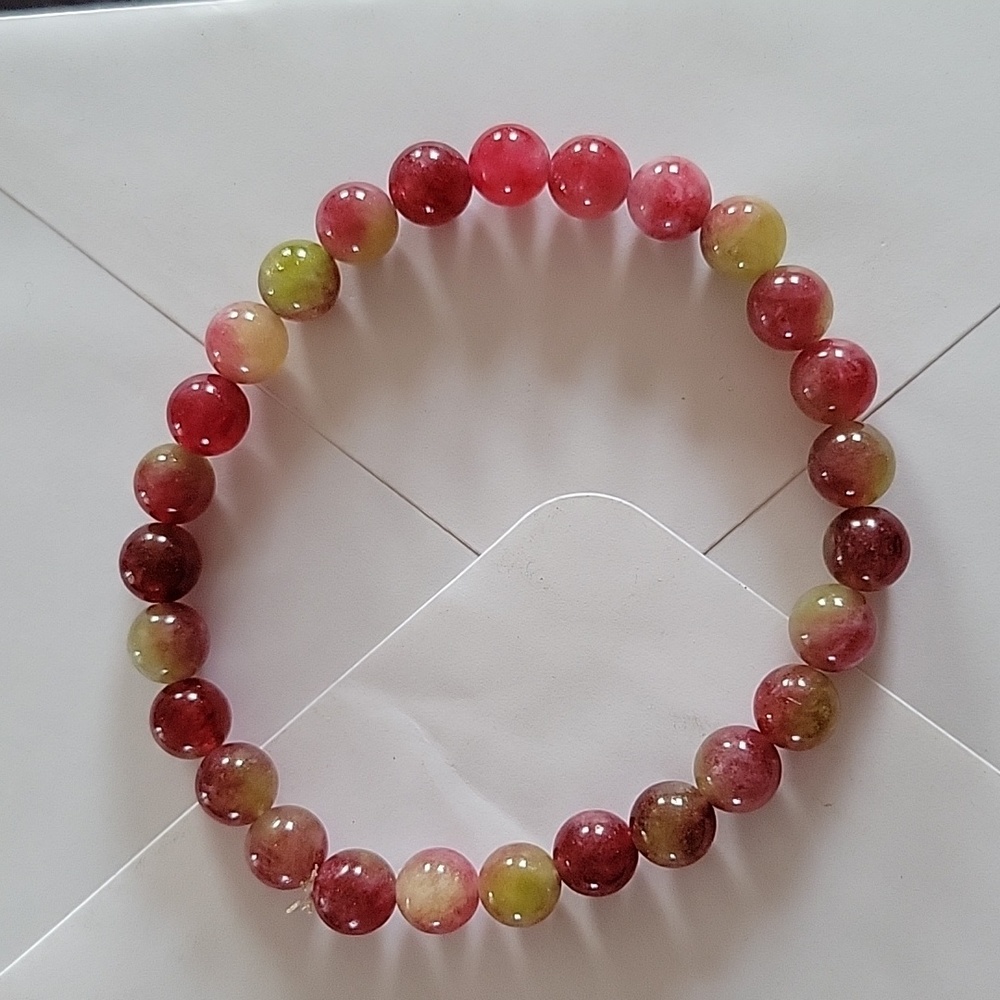 Natural tourmaline bead bracelet